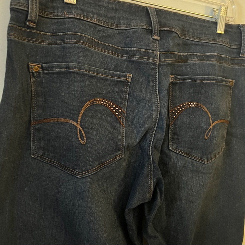 Lee Perfect Fit Blue Straight Leg Jeans Classic Style 14 Short - Picture 7 of 10